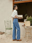 KINSLEY wide washing denim pants_blue