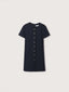 LENTINA linen button dress_navy