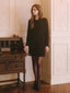 LILYANA tweed tie dress_black