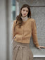 LIRIEN woolen knit cardigan_golden beige