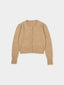 LIRIEN woolen knit cardigan_golden beige