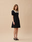 MARGOT wool silk collar dress_black