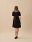 MARGOT wool silk collar dress_black