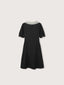 MARGOT wool silk collar dress_black