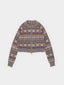 MONI cashmere nordic knit cardigan_brown