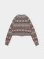 MONI cashmere nordic knit cardigan_brown