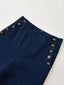 OLIVE button up wide pants_blue