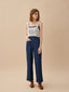 OPHELIA wide overall linen denim pants_indigo blue