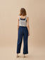 OPHELIA wide overall linen denim pants_indigo blue