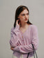 SALENA wool v neck cardigan_popcorn pink