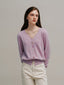 SALENA wool v neck cardigan_popcorn pink