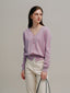 SALENA wool v neck cardigan_popcorn pink