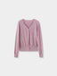 SALENA wool v neck cardigan_popcorn pink