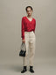 SALENA wool v neck cardigan_red