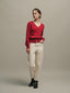 SALENA wool v neck cardigan_red