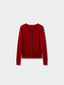 SALENA wool v neck cardigan_red