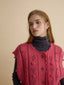 URIELLE wool flower knit_romantic red