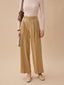 URSULA 2 tuck lip pocket linen pants_beige