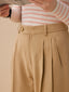 URSULA 2 tuck lip pocket linen pants_beige