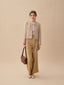 URSULA 2 tuck lip pocket linen pants_beige