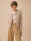 URSULA 2 tuck lip pocket linen pants_beige