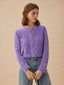 VESTA tape deco knit jacket_purple