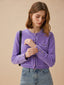 VESTA tape deco knit jacket_purple