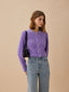 VESTA tape deco knit jacket_purple