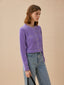 VESTA tape deco knit jacket_purple