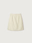 WILMA woolen tweed mid skirt_ivory