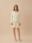 WILMA woolen v neck tweed jacket_ivory