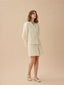 WILMA woolen v neck tweed jacket_ivory