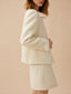 WILMA woolen v neck tweed jacket_ivory