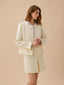 WILMA woolen v neck tweed jacket_ivory