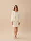 WILMA woolen v neck tweed jacket_ivory