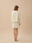 WILMA woolen v neck tweed jacket_ivory