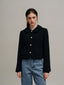 YELENA woolen tweed short jacket_black