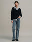 OMBRE cashmere V-neck daily knit_2colors