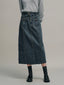 CALIN two pocket denim skirt_blue