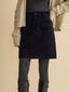 MEROY corduroy mid skirt_navy