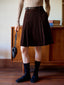 ANGE corduroy mid skirt_brown