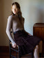 ANGE corduroy mid skirt_brown